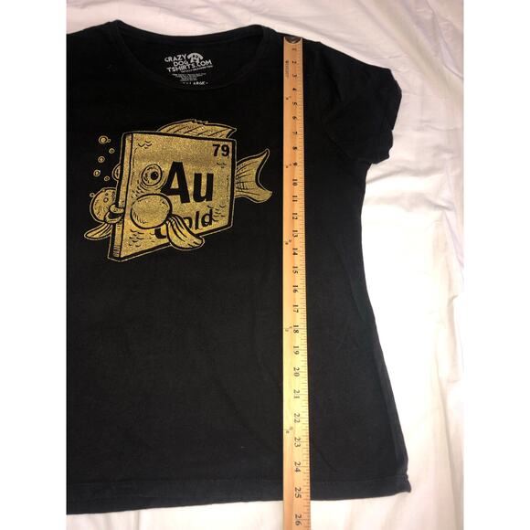 Goldfish Shirt Ladies XL Elemental Chart Gold Black Fitted Tee Short Sleeve - Picture 4 of 5